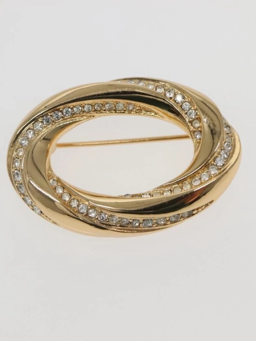 Christian Dior Brooch Metal Gold Auth 142053